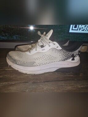 Under Armour HOVR Knit Running Shoes in White and Black